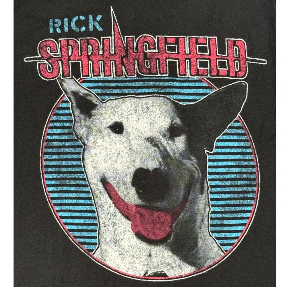 Rick Springfield Jessie Dog Graphic Band T Shirt Black Tultex Medium - Picture 2 of 8